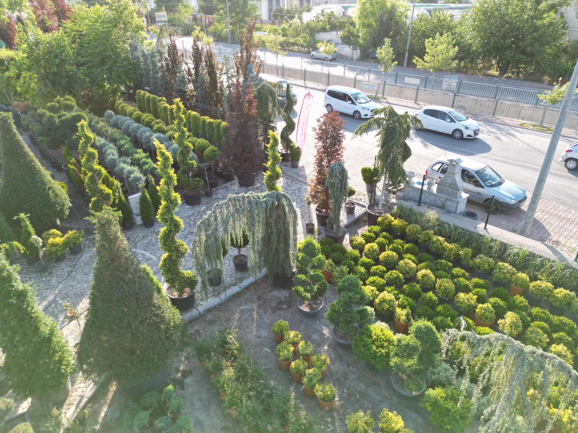 Gardenya Botanik Kayseri fidanlığının havadan görünümü